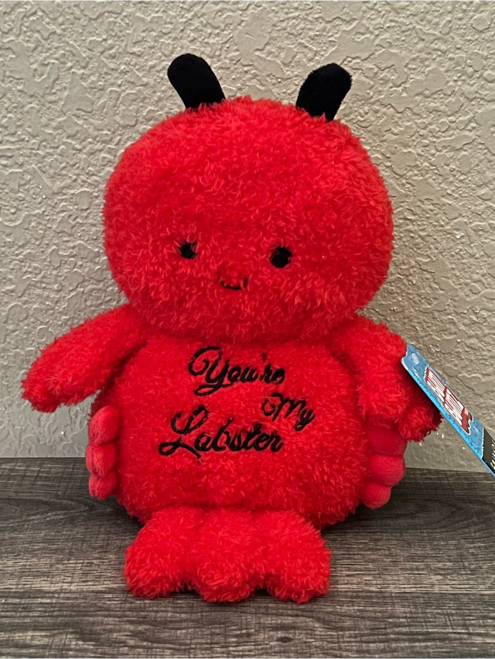 Russ Red Plush Crab with Embroidered "You're My Lobster"